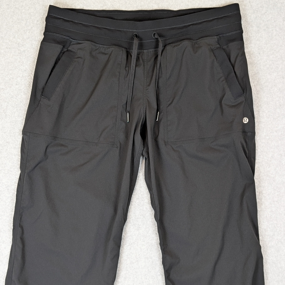 Lululemon Dance Studio Pants Womens 14 Black Mid Rise Full Length Unlined W5ENOR - Picture 3 of 10